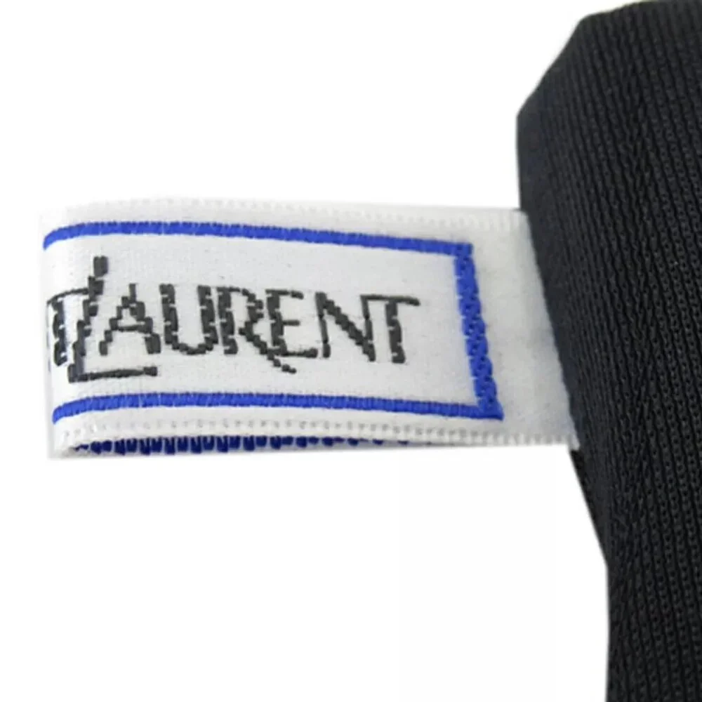 SAINT LAURENT gloves YSL logo leather Authentic Used